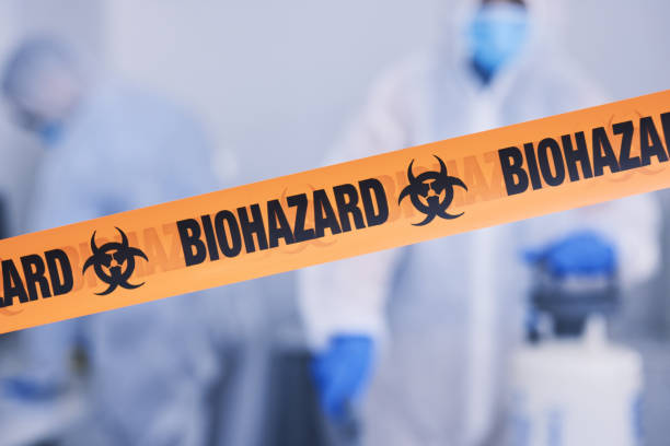 Professional Biohazard technician working in White Cloud, MI